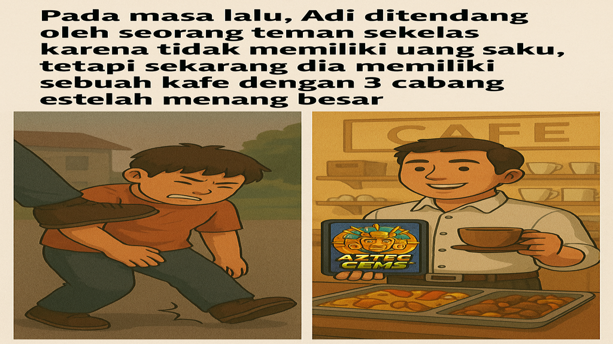 Pada-masa-lalu,-Adi-ditendang-oleh-seorang-teman-sekelas-karena-tidak-memiliki-uang-saku,-tetapi-sekarang-dia-memiliki-sebuah-kafe-dengan-3-cabang-setelah-menang-besar-dari-Aztec-Gems